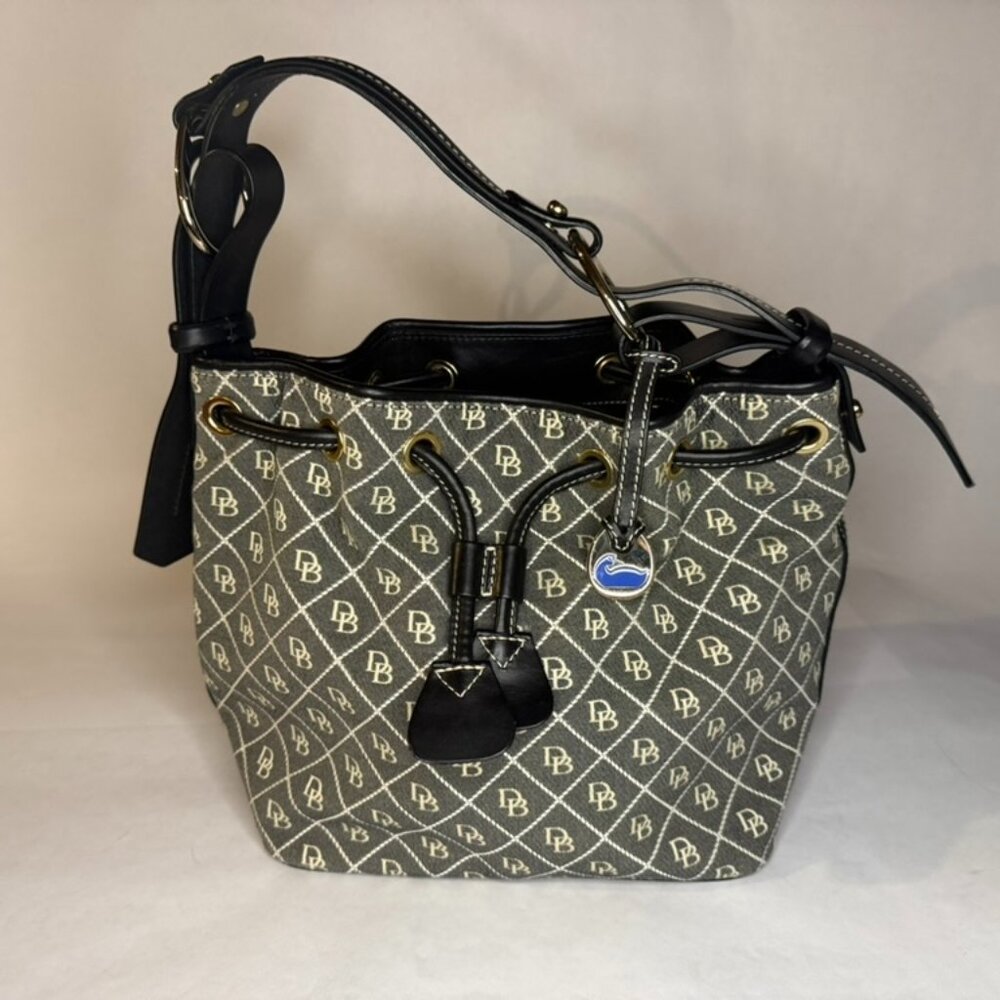 Dooney & Bourke Grey and Black Monogram